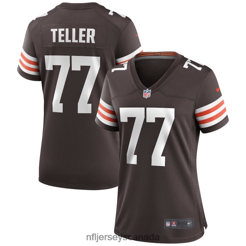 Women Cleveland Browns Wyatt Teller Nike Brown Game Jersey Clothing NFL TBXFR66471