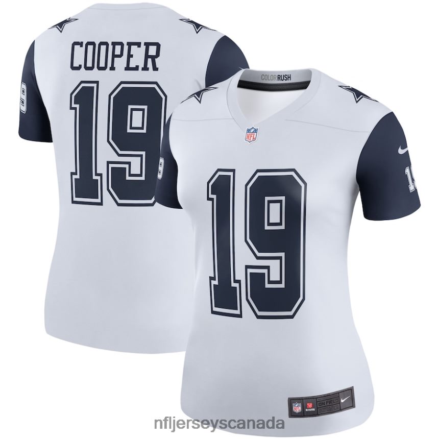 Women Dallas Cowboys Amari Cooper Nike White Color Rush Legend Player Jersey Clothing NFL TBXFR63873