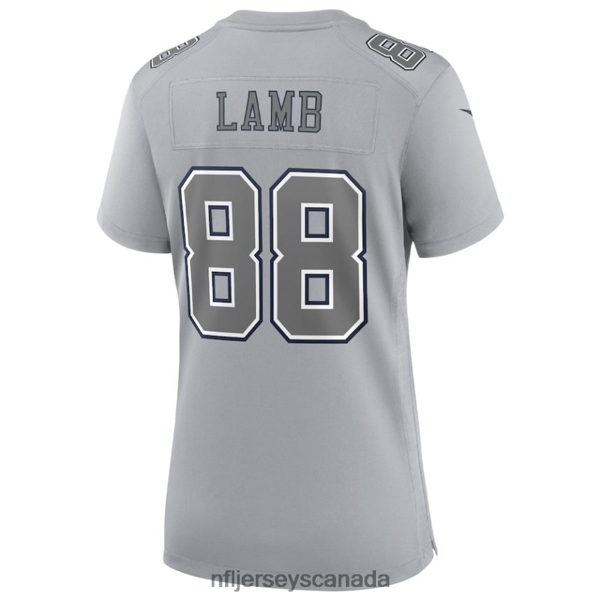 Women Dallas Cowboys CeeDee Lamb Nike Gray Atmosphere Fashion Game Jersey Clothing NFL TBXFR63739