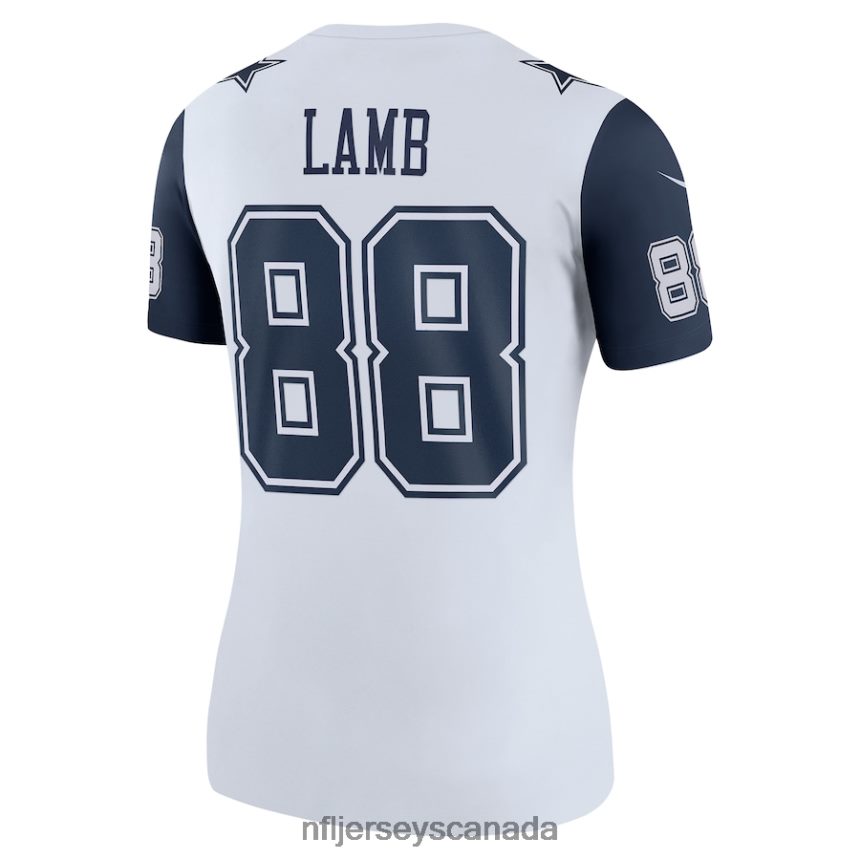 Women Dallas Cowboys CeeDee Lamb Nike White 2nd Alternate Legend Jersey Clothing NFL TBXFR61347