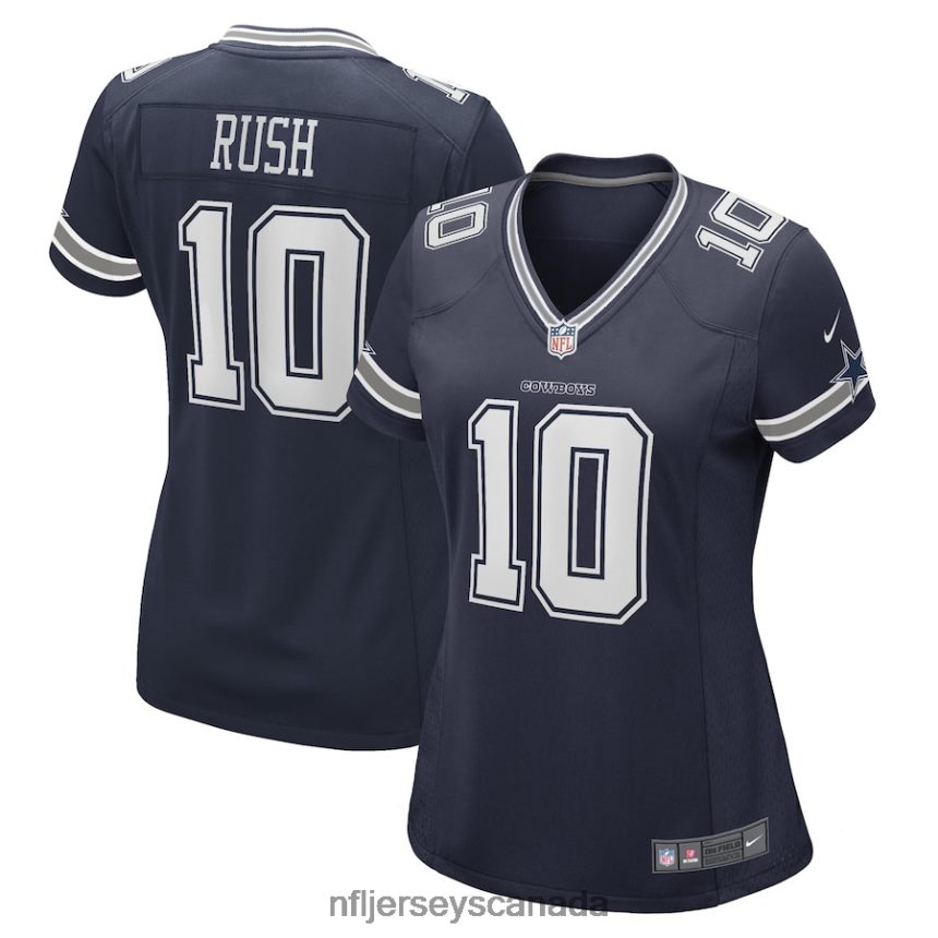 Women Dallas Cowboys Cooper Rush Nike Navy Game Player Jersey Clothing NFL TBXFR66705