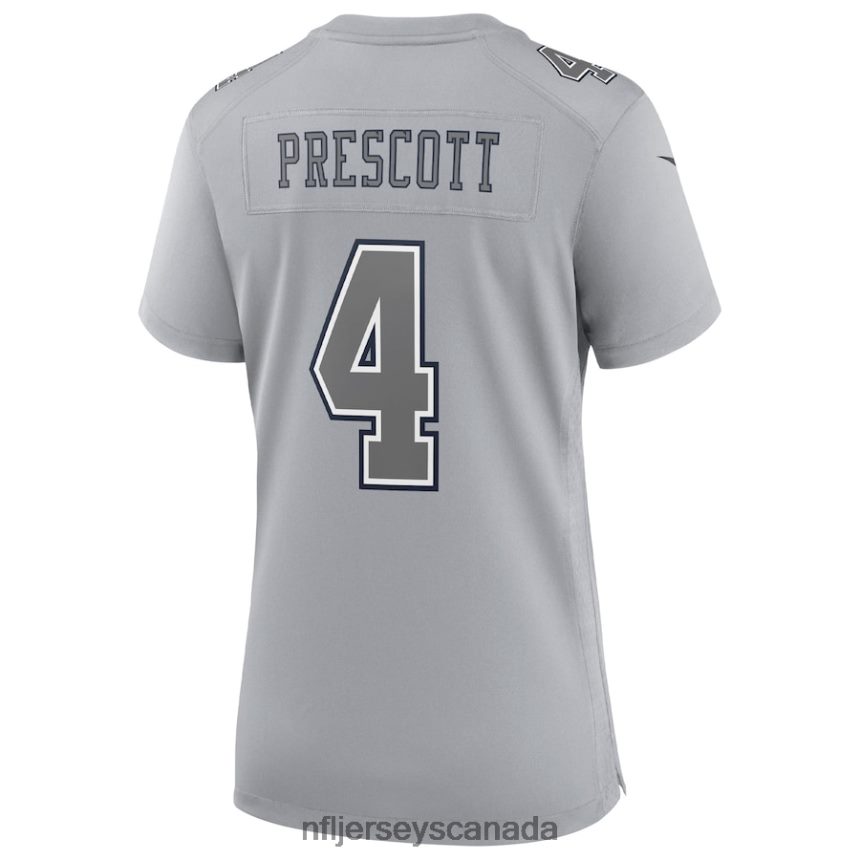 Women Dallas Cowboys Dak Prescott Nike Gray Atmosphere Fashion Game Jersey Clothing NFL TBXFR61224
