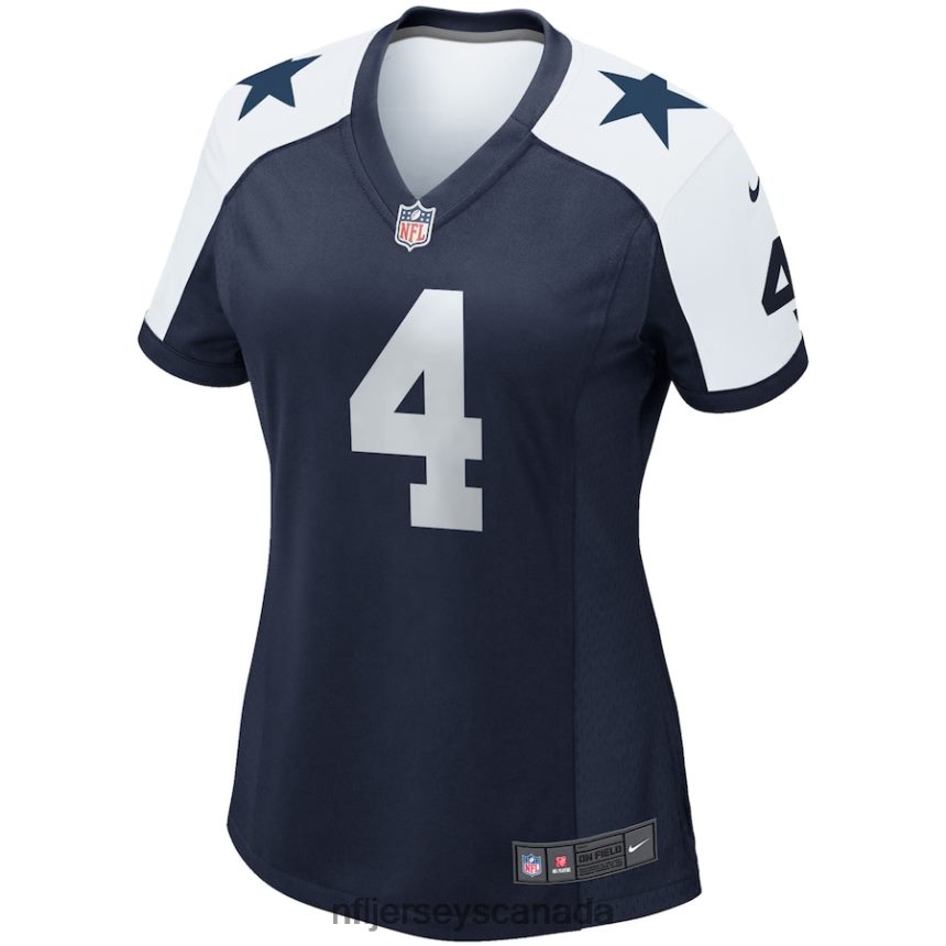 Women Dallas Cowboys Dak Prescott Nike Navy Alternate Game Team Jersey Clothing NFL TBXFR61118