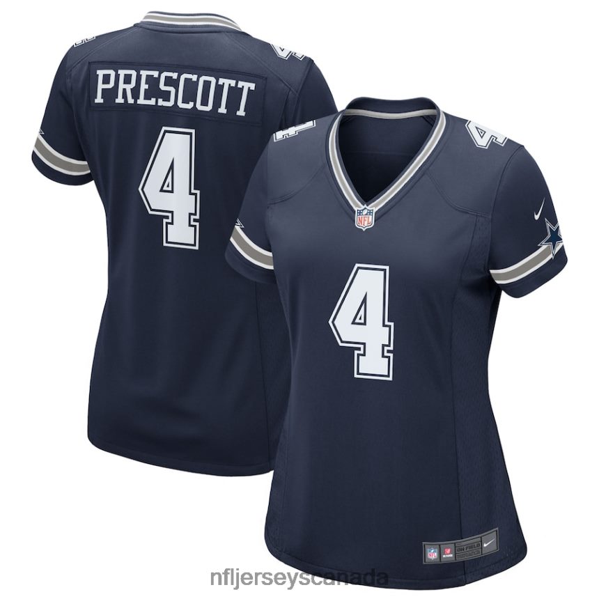 Women Dallas Cowboys Dak Prescott Nike Navy Game Team Jersey Clothing NFL TBXFR6555