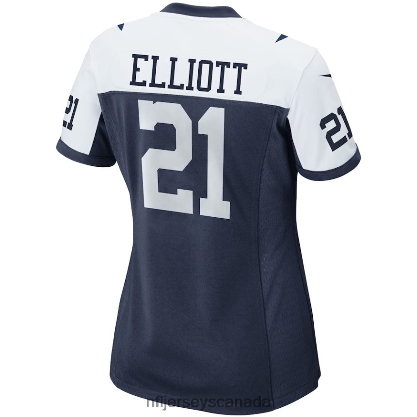 Women Dallas Cowboys Ezekiel Elliott Nike Navy Alternate Game Team Jersey Clothing NFL TBXFR62698