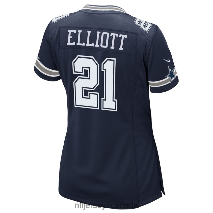 Women Dallas Cowboys Ezekiel Elliott Nike Navy Game Team Jersey Clothing NFL TBXFR61846