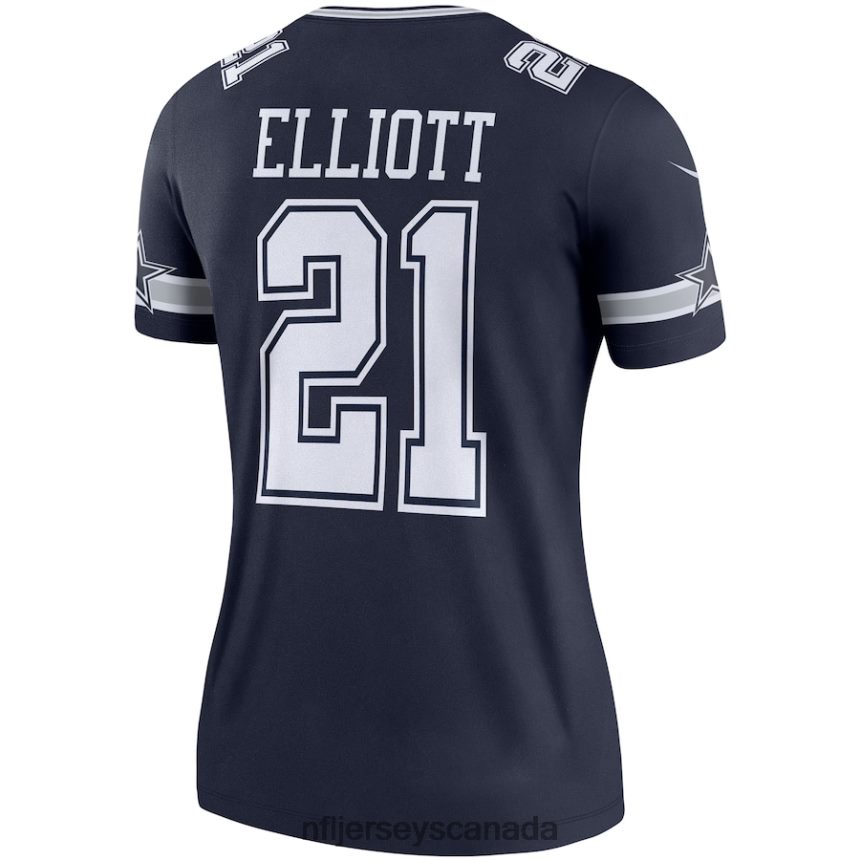 Women Dallas Cowboys Ezekiel Elliott Nike Navy Legend Player Jersey Clothing NFL TBXFR62380