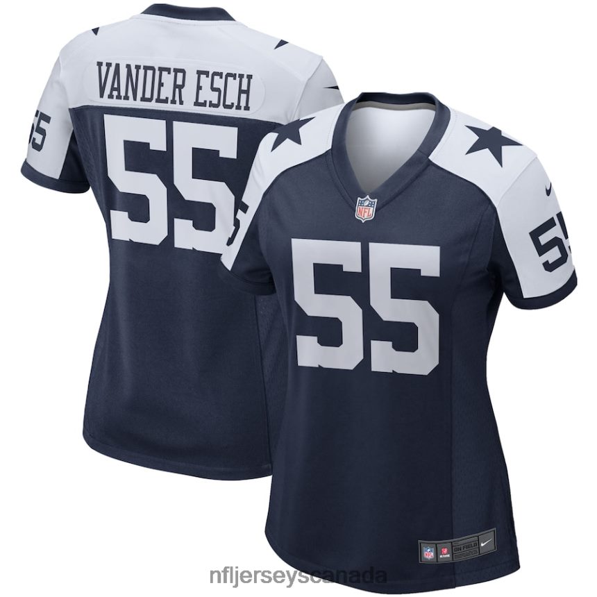 Women Dallas Cowboys Leighton Vander Esch Nike Navy Alternate Game Team Jersey Clothing NFL TBXFR63566