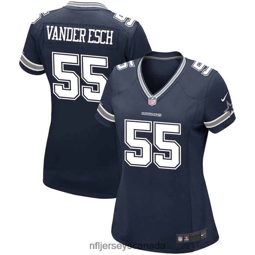 Women Dallas Cowboys Leighton Vander Esch Nike Navy Game Player Jersey Clothing NFL TBXFR63971