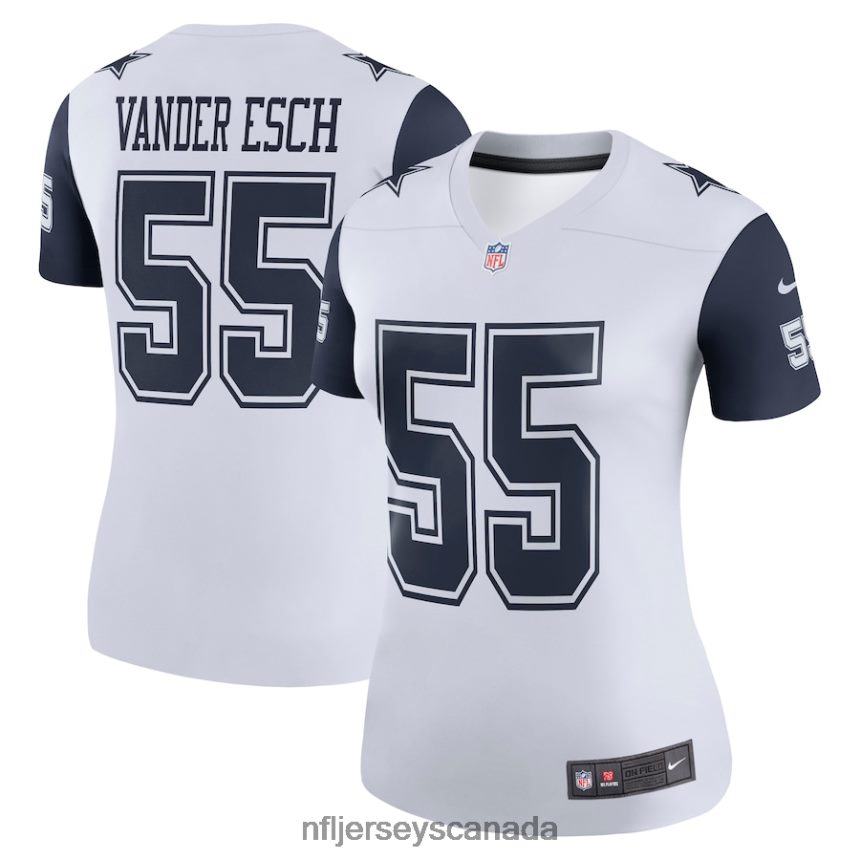 Women Dallas Cowboys Leighton Vander Esch Nike White Color Rush Legend Player Jersey Clothing NFL TBXFR61386