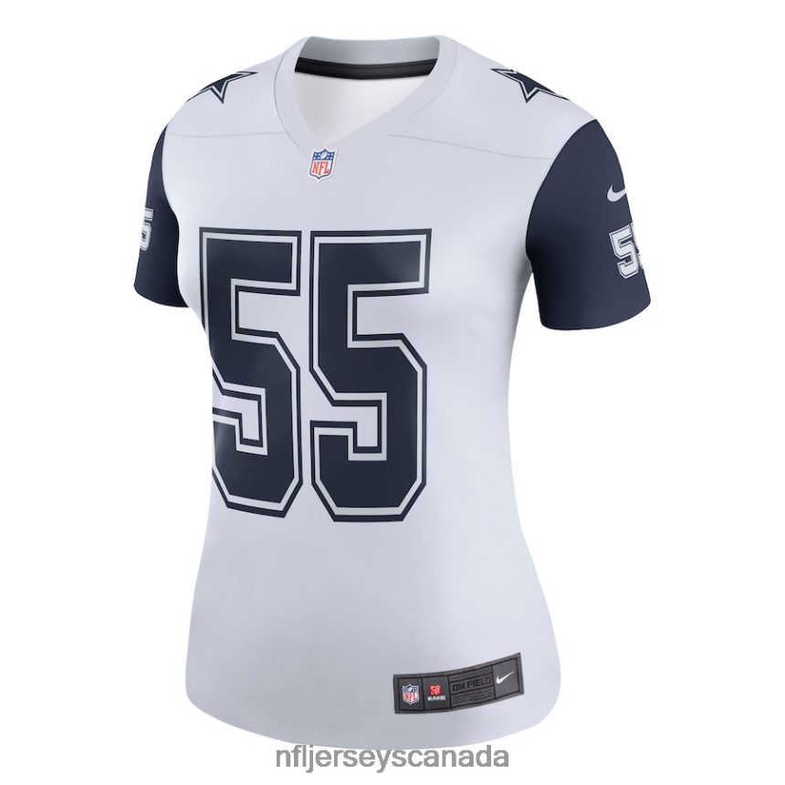 Women Dallas Cowboys Leighton Vander Esch Nike White Color Rush Legend Player Jersey Clothing NFL TBXFR61386