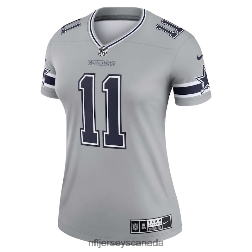 Women Dallas Cowboys Micah Parsons Nike Silver Inverted Legend Jersey Clothing NFL TBXFR62074