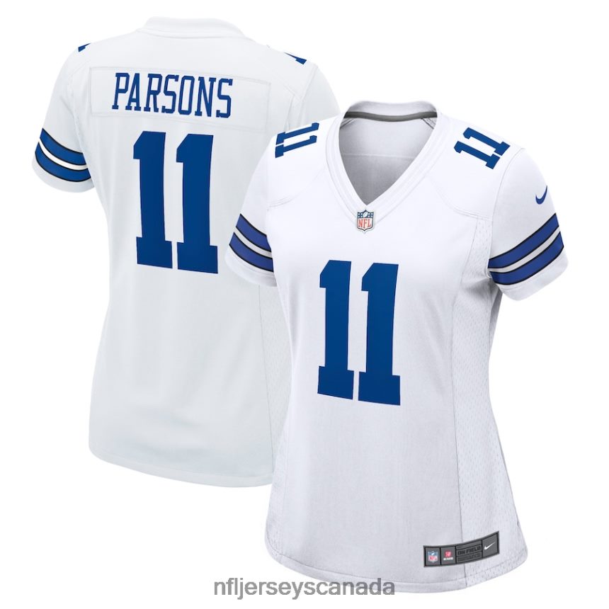 Women Dallas Cowboys Micah Parsons Nike White Game Jersey Clothing NFL TBXFR62375
