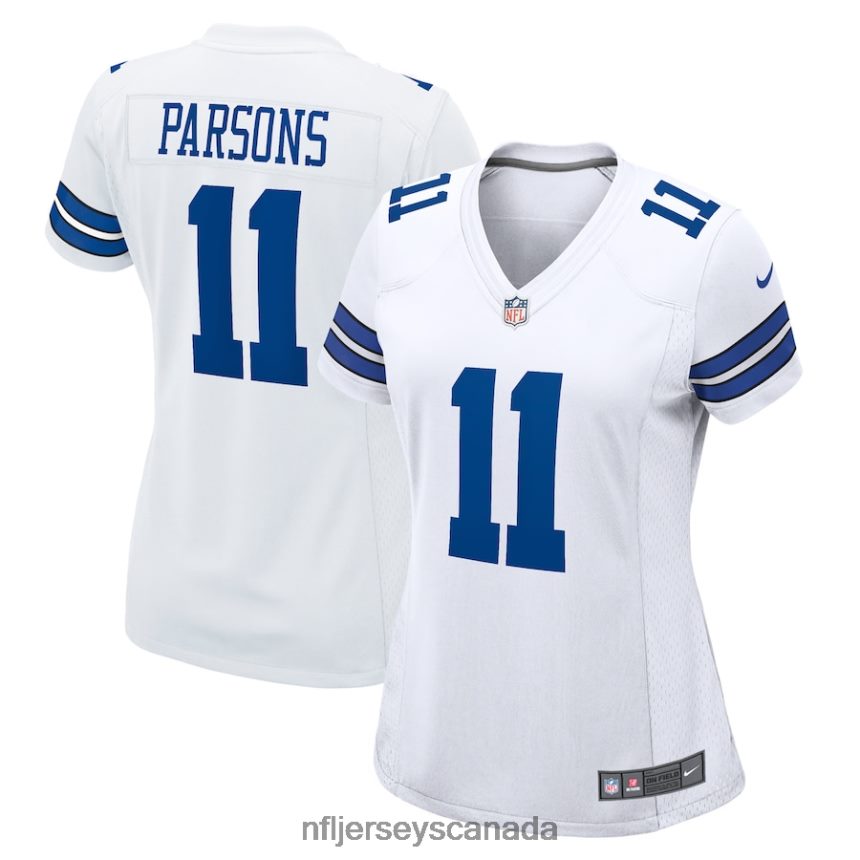 Women Dallas Cowboys Micah Parsons Nike White Game Player Jersey Clothing NFL TBXFR63120