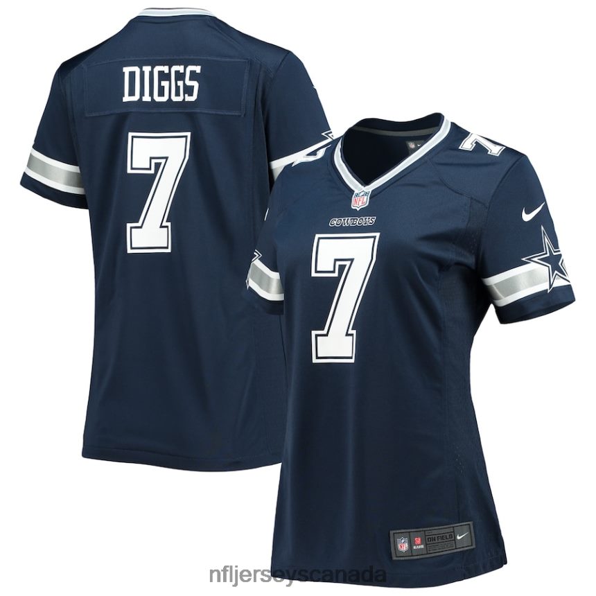 Women Dallas Cowboys Trevon Diggs Nike Navy Game Jersey Clothing NFL TBXFR62147
