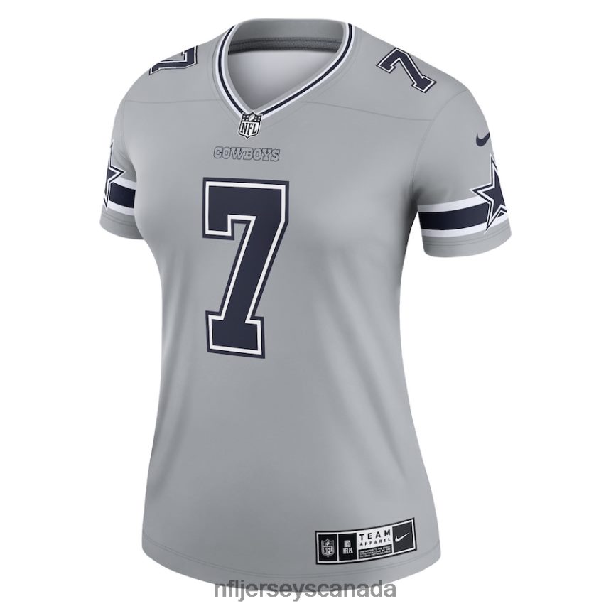 Women Dallas Cowboys Trevon Diggs Nike Silver Inverted Legend Jersey Clothing NFL TBXFR62412