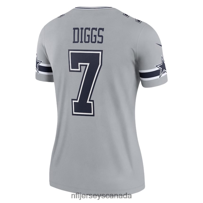 Women Dallas Cowboys Trevon Diggs Nike Silver Inverted Legend Jersey Clothing NFL TBXFR62412