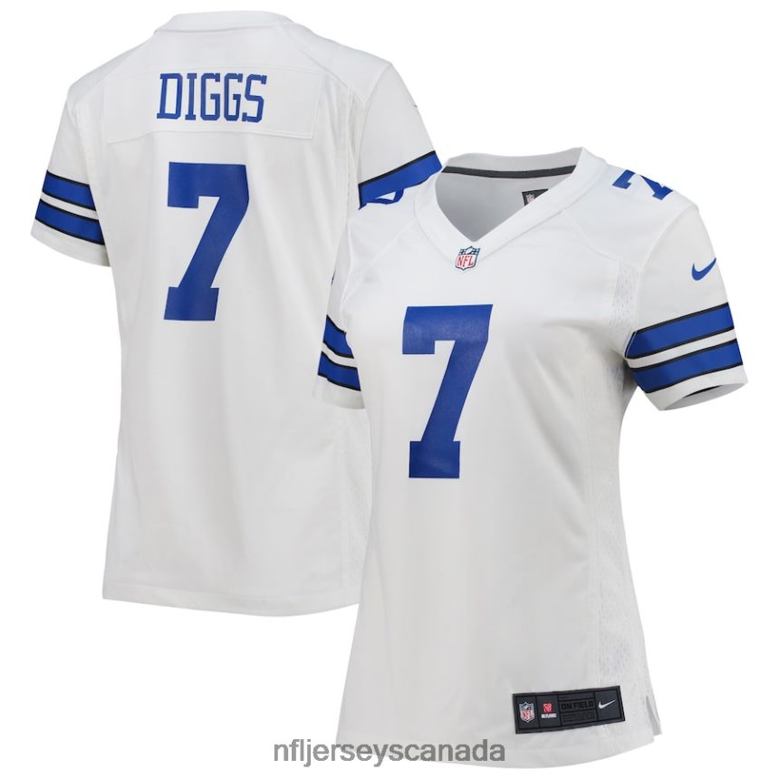 Women Dallas Cowboys Trevon Diggs Nike White Game Jersey Clothing NFL TBXFR62525