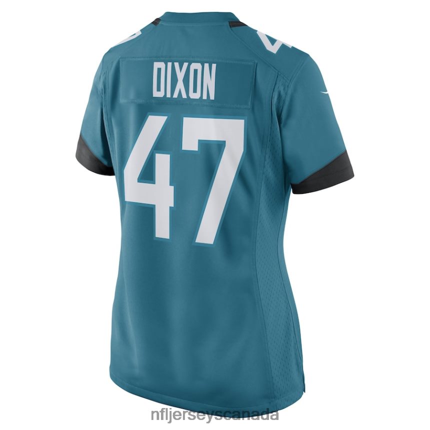 Women De\Shaan Dixon Jacksonville Jaguars Nike Teal Game Player Jersey Clothing NFL TBXFR65286