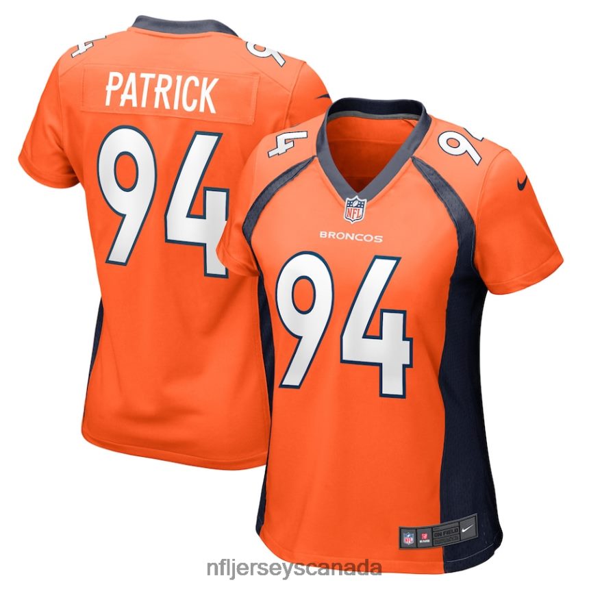 Women Denver Broncos Aaron Patrick Nike Orange Game Player Jersey Clothing NFL TBXFR65919