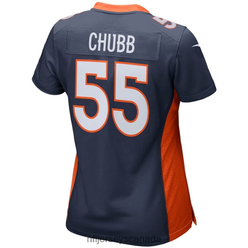 Women Denver Broncos Bradley Chubb Nike Navy Game Jersey Clothing NFL TBXFR63054