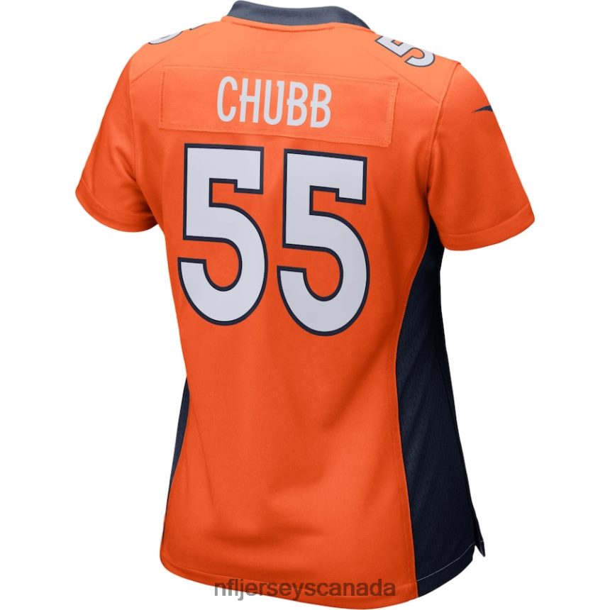 Women Denver Broncos Bradley Chubb Nike Orange Game Player Jersey Clothing NFL TBXFR63909