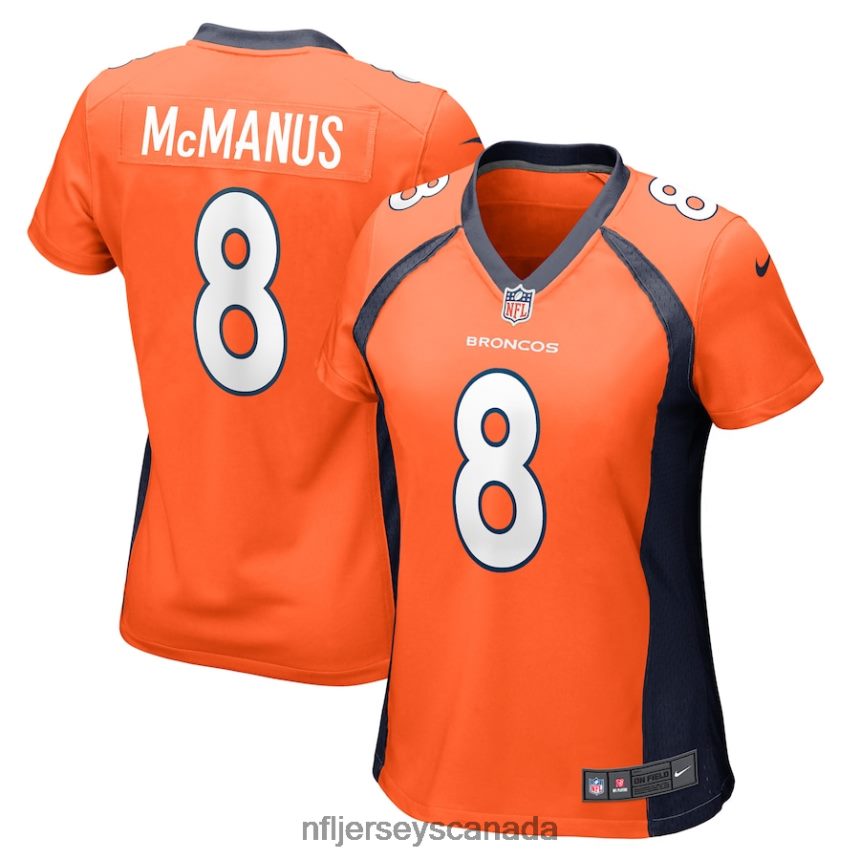 Women Denver Broncos Brandon McManus Nike Orange Game Jersey Clothing NFL TBXFR62552