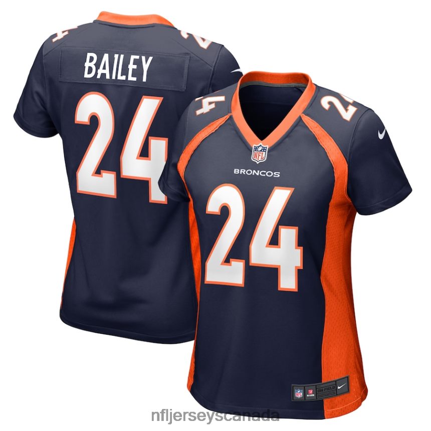 Women Denver Broncos Champ Bailey Nike Navy Retired Player Jersey Clothing NFL TBXFR63792