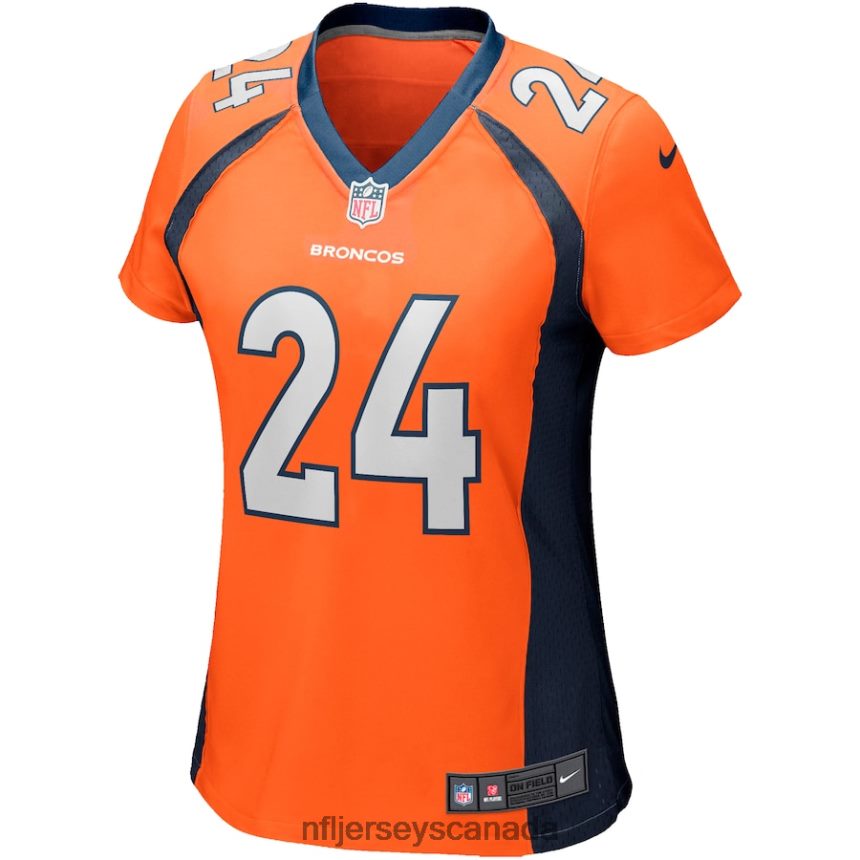 Women Denver Broncos Champ Bailey Nike Orange Game Retired Player Jersey Clothing NFL TBXFR62856