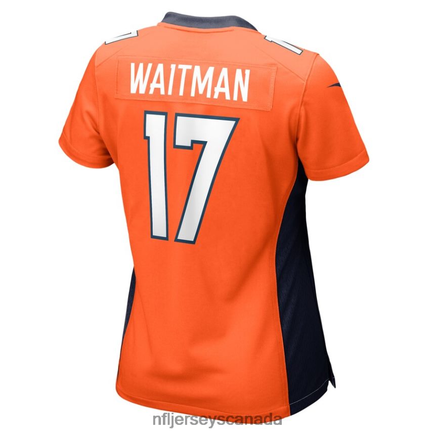 Women Denver Broncos Corliss Waitman Nike Orange Game Player Jersey Clothing NFL TBXFR65818
