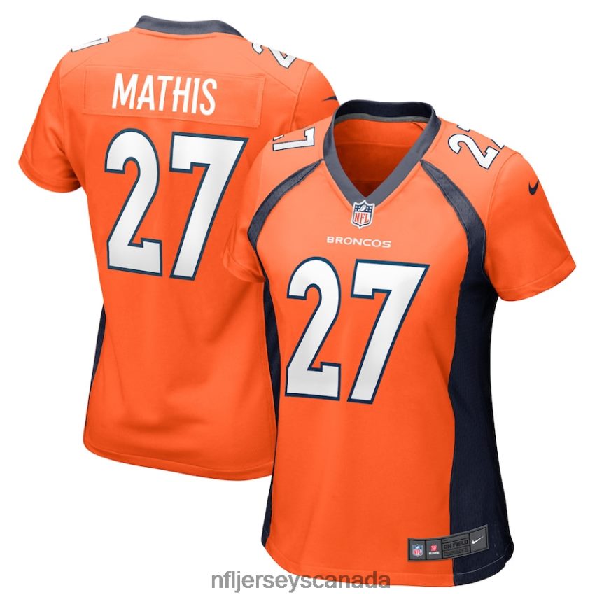 Women Denver Broncos Damarri Mathis Nike Orange Game Player Jersey Clothing NFL TBXFR66809