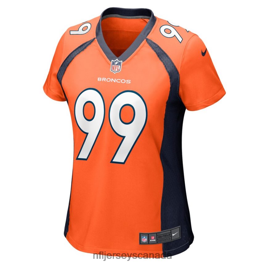 Women Denver Broncos DeShawn Williams Nike Orange Game Player Jersey Clothing NFL TBXFR67057