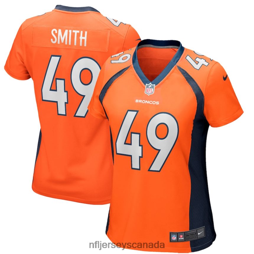 Women Denver Broncos Dennis Smith Nike Orange Game Retired Player Jersey Clothing NFL TBXFR66658
