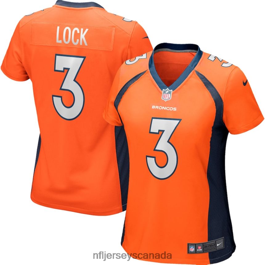 Women Denver Broncos Drew Lock Nike Orange Game Player Jersey Clothing NFL TBXFR62463