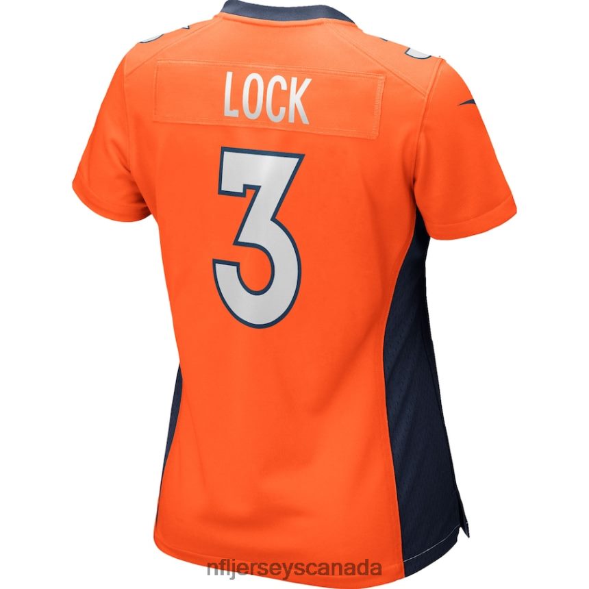 Women Denver Broncos Drew Lock Nike Orange Game Player Jersey Clothing NFL TBXFR62463