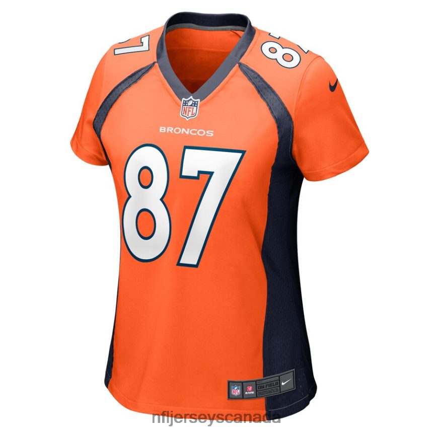 Women Denver Broncos Eric Tomlinson Nike Orange Game Player Jersey Clothing NFL TBXFR66310