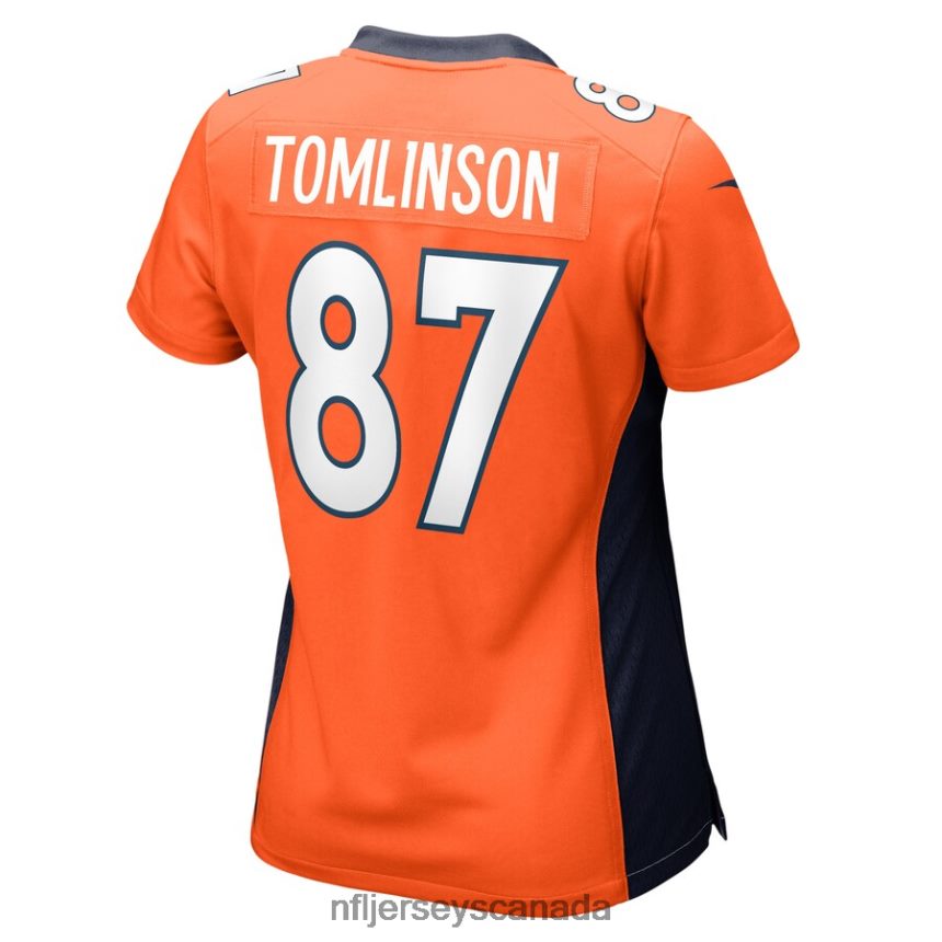 Women Denver Broncos Eric Tomlinson Nike Orange Game Player Jersey Clothing NFL TBXFR66310