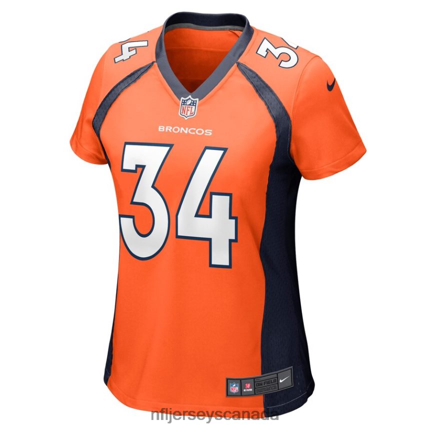 Women Denver Broncos Essang Bassey Nike Orange Game Jersey Clothing NFL TBXFR66667