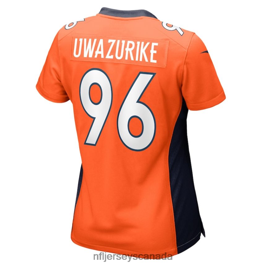 Women Denver Broncos Eyioma Uwazurike Nike Orange Game Player Jersey Clothing NFL TBXFR66382
