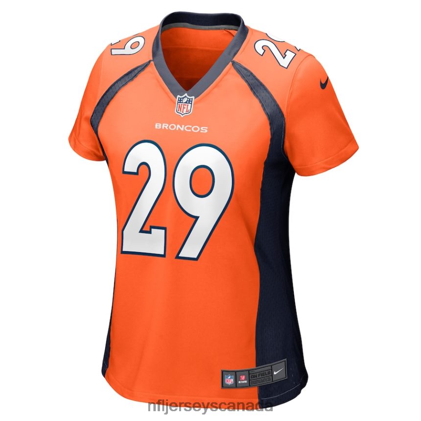 Women Denver Broncos Faion Hicks Nike Orange Game Player Jersey Clothing NFL TBXFR65924
