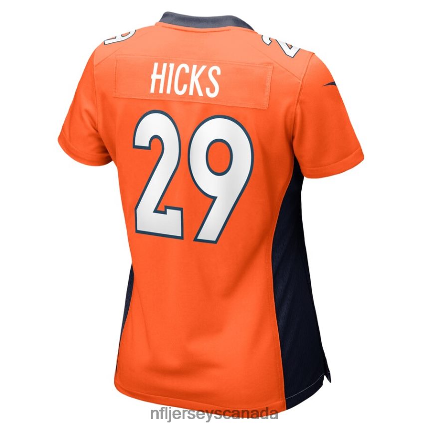 Women Denver Broncos Faion Hicks Nike Orange Game Player Jersey Clothing NFL TBXFR65924