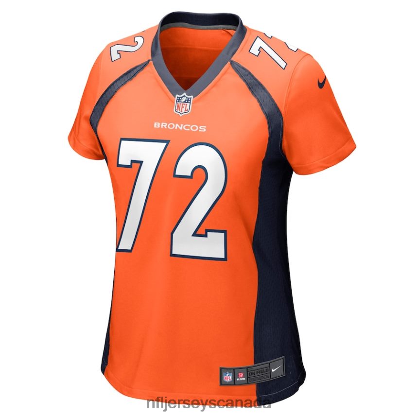 Women Denver Broncos Garett Bolles Nike Orange Game Jersey Clothing NFL TBXFR67094