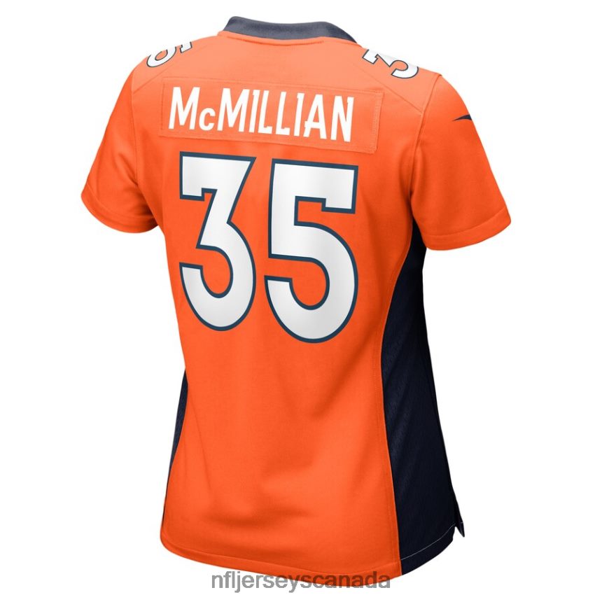 Women Denver Broncos JaQuan McMillian Nike Orange Game Player Jersey Clothing NFL TBXFR66916