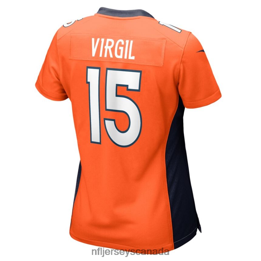 Women Denver Broncos Jalen Virgil Nike Orange Game Player Jersey Clothing NFL TBXFR66673