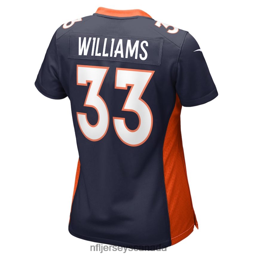 Women Denver Broncos Javonte Williams Nike Navy Home Game Player Jersey Clothing NFL TBXFR64807