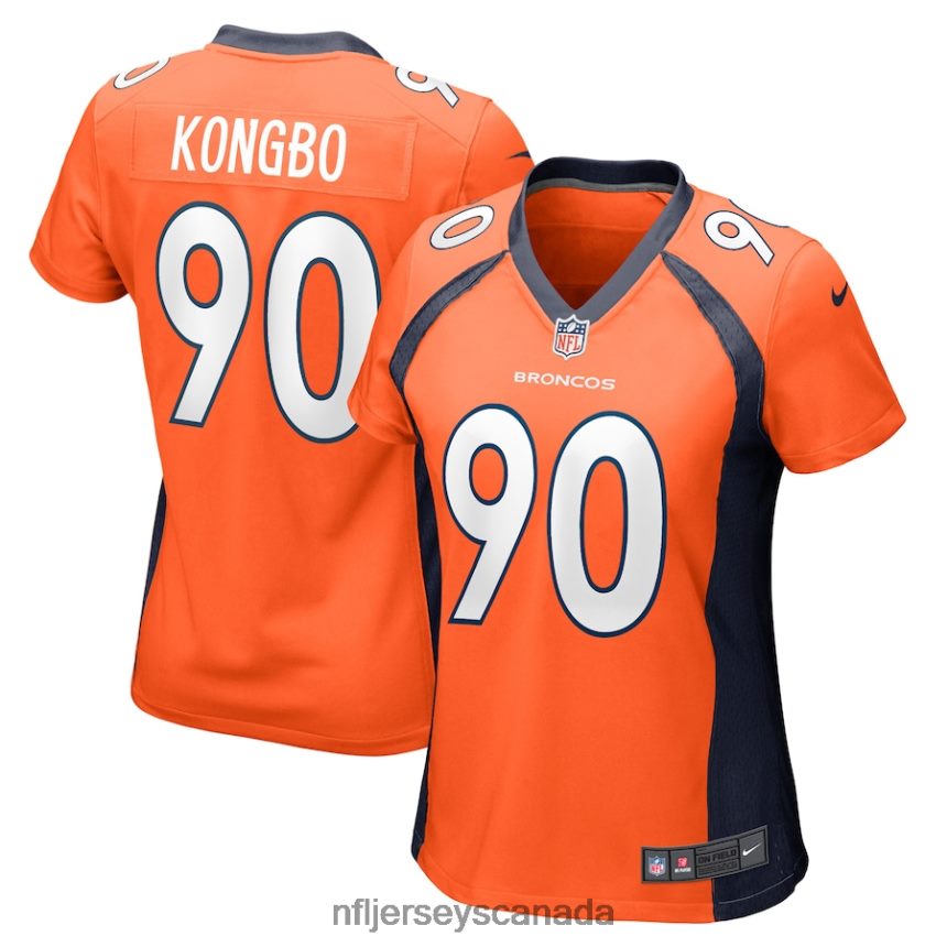 Women Denver Broncos Jonathan Kongbo Nike Orange Game Player Jersey Clothing NFL TBXFR66483