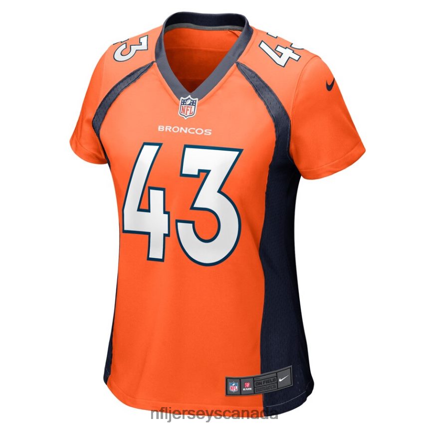 Women Denver Broncos Kana\i Mauga Nike Orange Game Player Jersey Clothing NFL TBXFR66004