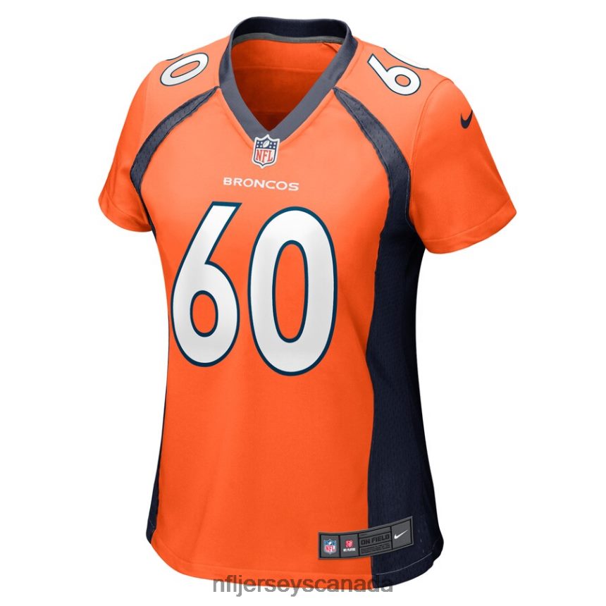 Women Denver Broncos Luke Wattenberg Nike Orange Game Player Jersey Clothing NFL TBXFR66077