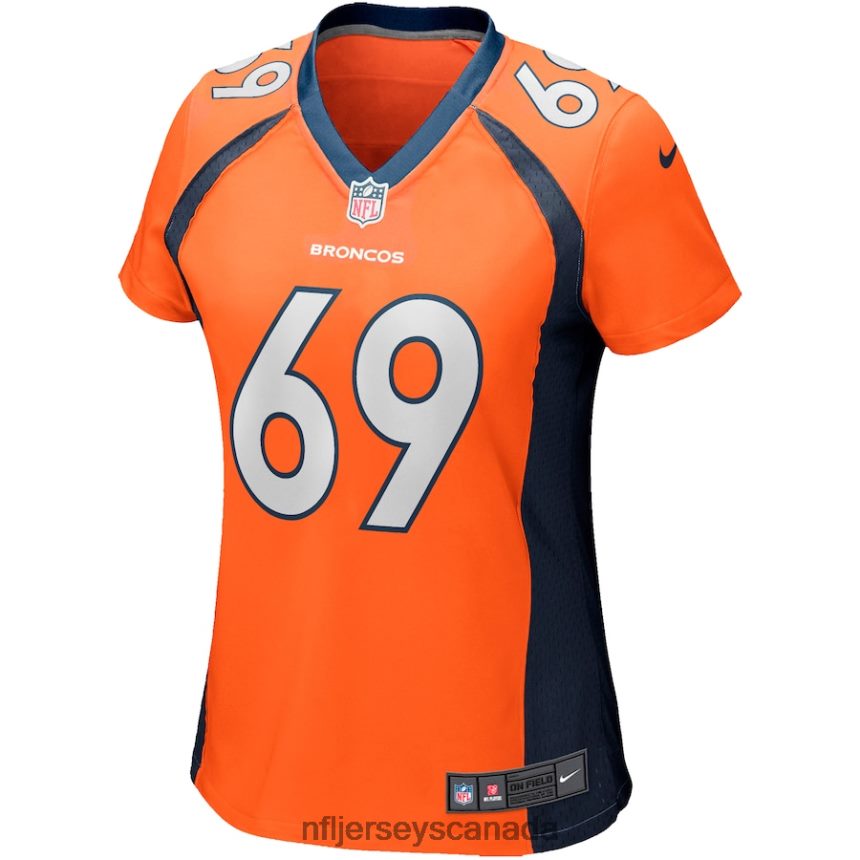 Women Denver Broncos Mark Schlereth Nike Orange Game Retired Player Jersey Clothing NFL TBXFR66476