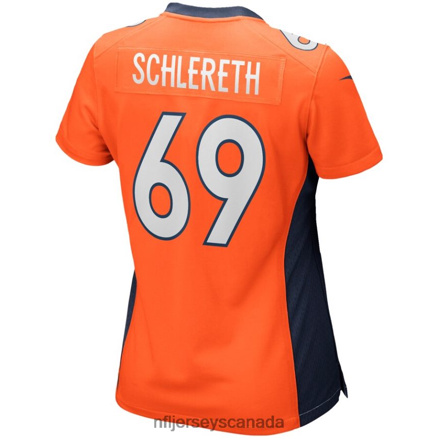 Women Denver Broncos Mark Schlereth Nike Orange Game Retired Player Jersey Clothing NFL TBXFR66476
